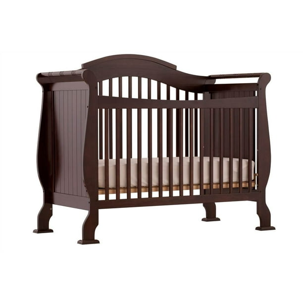 Fixed Side Convertible Crib in Espresso Finish