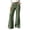 Army Green, variant on HomeDM Bootcut Pants for Women Cotton Blend High Waisted Casual Dress Pants Khaki Loose Flare Lounge Work Trousers Size L