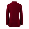 thumbnail image 5 of YDFCWXW Women's Solid Color Stand Up Collar Cardigan Button Decoration Casual Long Sleeve Blazers Jacket Red, L, 5 of 5