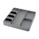 thumbnail image 1 of Organizador de cubiertos, soporte para utensilios, caja de almacenamiento extensible versátil, contenedor de cubiertos para cocina, accesorios para Gris, 1 of 9
