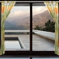 thumbnail image 4 of BZSMCE Window Curtain Panels Set Of 2 In Daisy Heart Meadow Printed, 4 of 4