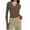Khaki, variant on Miqool Womens Long Sleeve Shirts Fall Fashion Outfits 2023 Winter Basic Layering Slim Fitted Workout Tops Casual V-Neck Tunics Stretchy Tee Shirts Blouse