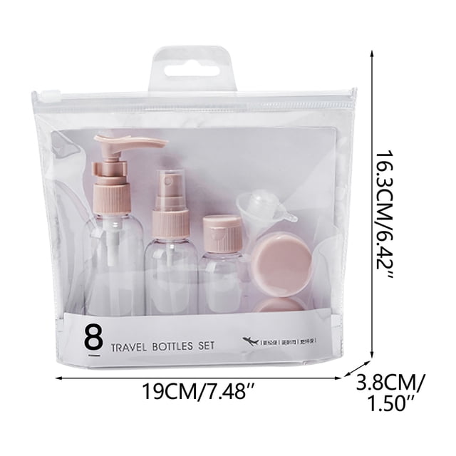 Travel Split Bottle Set, Refillable Travel Bottles for Cosmetics, Portable Travel Spray Bottle and Toiletry Container Kit with EVA Bag, Compact Essentials for Purse and Carry-On Luggage