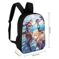 thumbnail image 2 of Genshin Impact Printed Backpack 17 Inch Shoulder Backpack Lightweight High-capacity Casual Daypack Bookbag, 2 of 8