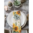 thumbnail image 2 of Spring Flowers Daisy Cloth Napkins Set of 6 Reusable Dinner Napkins, Yellow Floral Linen Farmhouse Cocktail Napkin Washable Table Napkins for Wedding/Holiday Party/Baby Shower 20"x20", 2 of 7