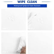 Hiasan White Round Tablecloth 60 Inch - Outdoor Tablecloth Waterproof Stain Resistant Spillproof Polyester Fabric Table Cloth for Dining Room Kitchen Parties
