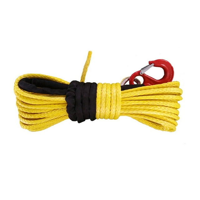 12mm X 30m Synthetic Winch Truck Towing Line Rope With Hook Thimble And Protective Sleeve ,Durable & Safe