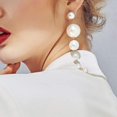 thumbnail image 2 of NETSENG Women Earrings Pearls Long Dangle Ear Cuff Stud Earrings Eardrop Jewelry Gift, 2 of 7