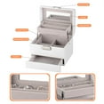 thumbnail image 4 of 3-Layer PU leather Jewelry Box Jewellery Storage Organizer Display Case for Rings Earrings Necklaces, 4 of 8
