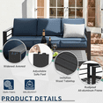 thumbnail image 6 of ELPOSUN  Aluminum Patio Furniture Set, Metal Patio Furniture Outdoor Couch, Aluminum Patio Chairs, 6 of 8