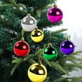 thumbnail image 2 of 6Pcs 4/5/6/7/8cm Christmas Hanging Ball Electroplating Shatterproof Bright Color High Gloss Smooth Scene Layout Plastic Xmas Tree Decoration Ball Pendant Party Supplies, 2 of 7
