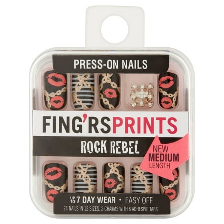 Fing'rs Prints Rock Rebel 31325 I Wanna Rock Press-On Nails