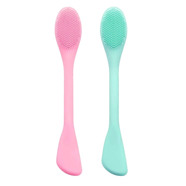 Cepillo de lavado de cara de silicona 2pcs - Verde + Polvo Xemadio LRWJ432-2