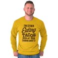 thumbnail image 5 of Eating Tacos or Thinking About Them Long Sleeve TShirt Men Women Brisco Brands 2X, 5 of 6