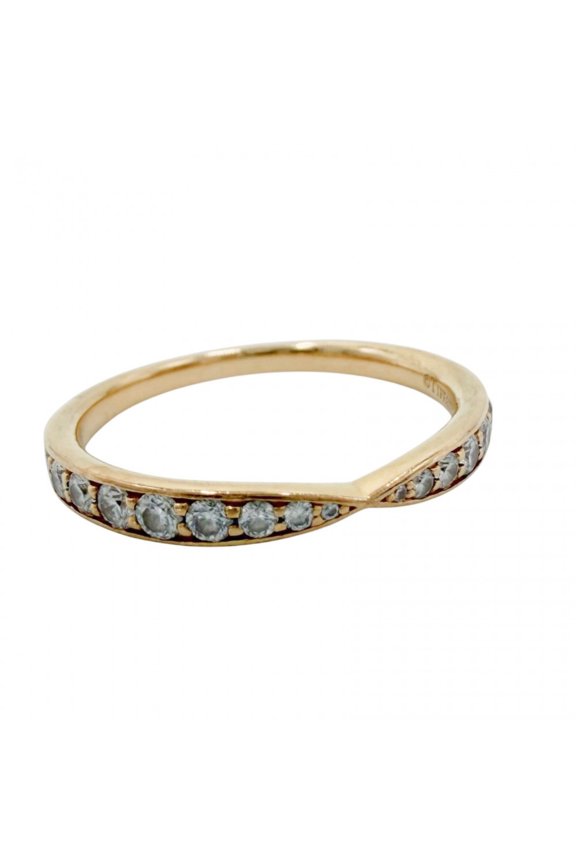 Pre-Owned Tiffany & Co. Harmony Band Ring for Women, Half Eternity Ring, 18K Yellow Gold...