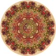 thumbnail image 1 of Ahgly Company Tapis d'Intérieur Lavables en Machine, Carré Transitionnel Orange Jaune, Carré de 3', 1 of 7
