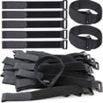 thumbnail image 2 of 30/20/10Pcs Reusable Hook Loop Cinch Straps Nylon Cable Ties Organizer Adjustable Fastener Securing Cable Straps Cord Management Yellow 20x400mm 20Pcs, 2 of 6