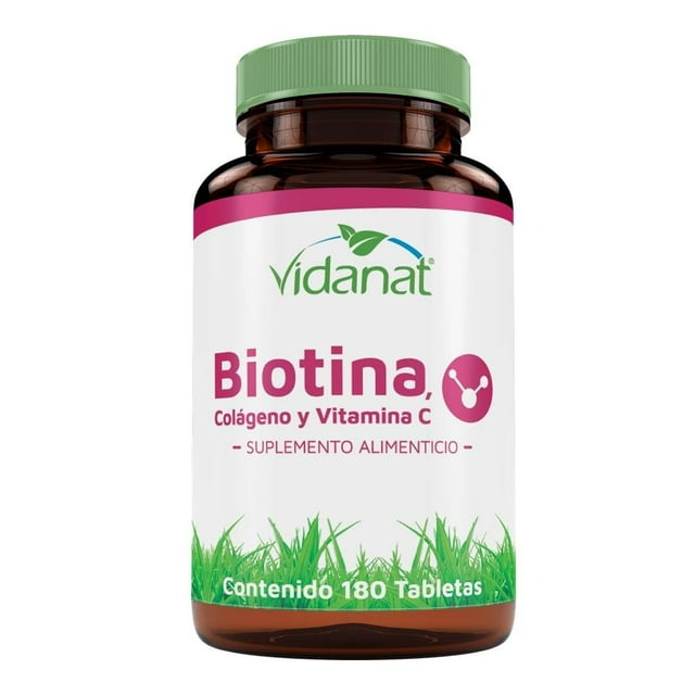 Biotina Vidanat 1 Bote con 180 tabletas sin sabor 900mg