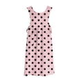 thumbnail image 4 of Uootdi Robes Chasubles pour Femmes Col Ras du Cou Sans Manches Motif à Pois avec Poches Robes en Lin Décontractées Confortables Décontractées Robes Maxi Cadeau, 4 of 7
