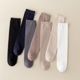thumbnail image 4 of YTDSCS 1 Pairs Girls Knee High Socks Cotton Knit Mid-Calf Socks Thigh High Socks for Baby Toddler Kids School Uniform 3-12T, 4 of 5