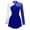 Blue, variant on Doomiva Women's Adult Figure Ice Skating Dress Long Sleeves Rhinestones Gymnastics Leotard Activewear Black S