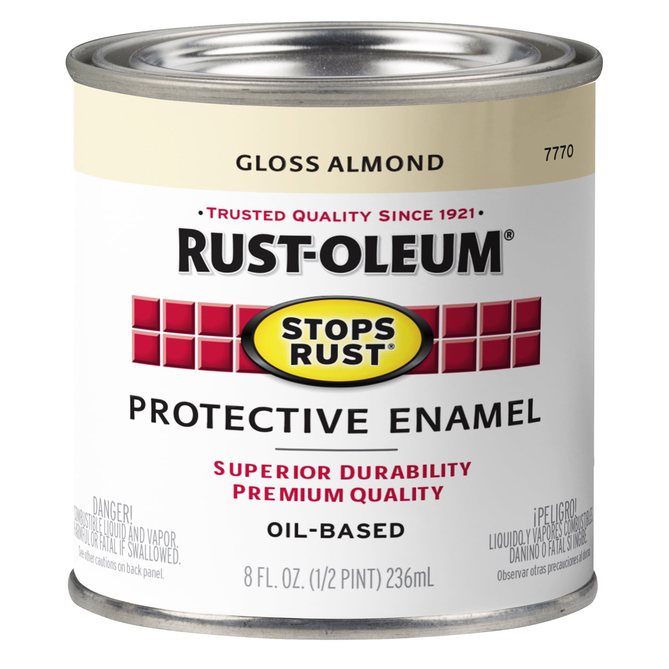 6 Pack, Almond, Rust-Oleum Stops Rust Gloss Protective Enamel- 7770730, 1/2 Pint