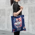thumbnail image 4 of Patriotic Bichon Frise Celebrates 4th of July All Over Print 3D Canvas Tote Bag Bichons Dog Lovers Gifts Idea Reusable Handbag - 02009, 4 of 5