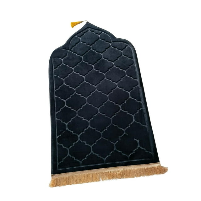 Flannel Prayer Rug Area Rugs Portable Floor Carpet Worship Mat Irregular Blanket Green Gray