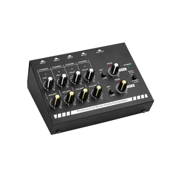 AMERICAN RECORDER 8 Channel, Battery Powered Mini Mixer