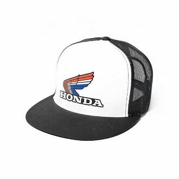 Factory Effex 18-86302 Honda Vintage Snapback Hat (Black/White, One Size)