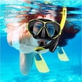 thumbnail image 5 of Juego de snorkel Juego de snorkel con snorkel y gafas,Máscara de buceo impermeable Vidrio templado antivaho y antifugas,Snorkel seco para adultos, 5 of 5