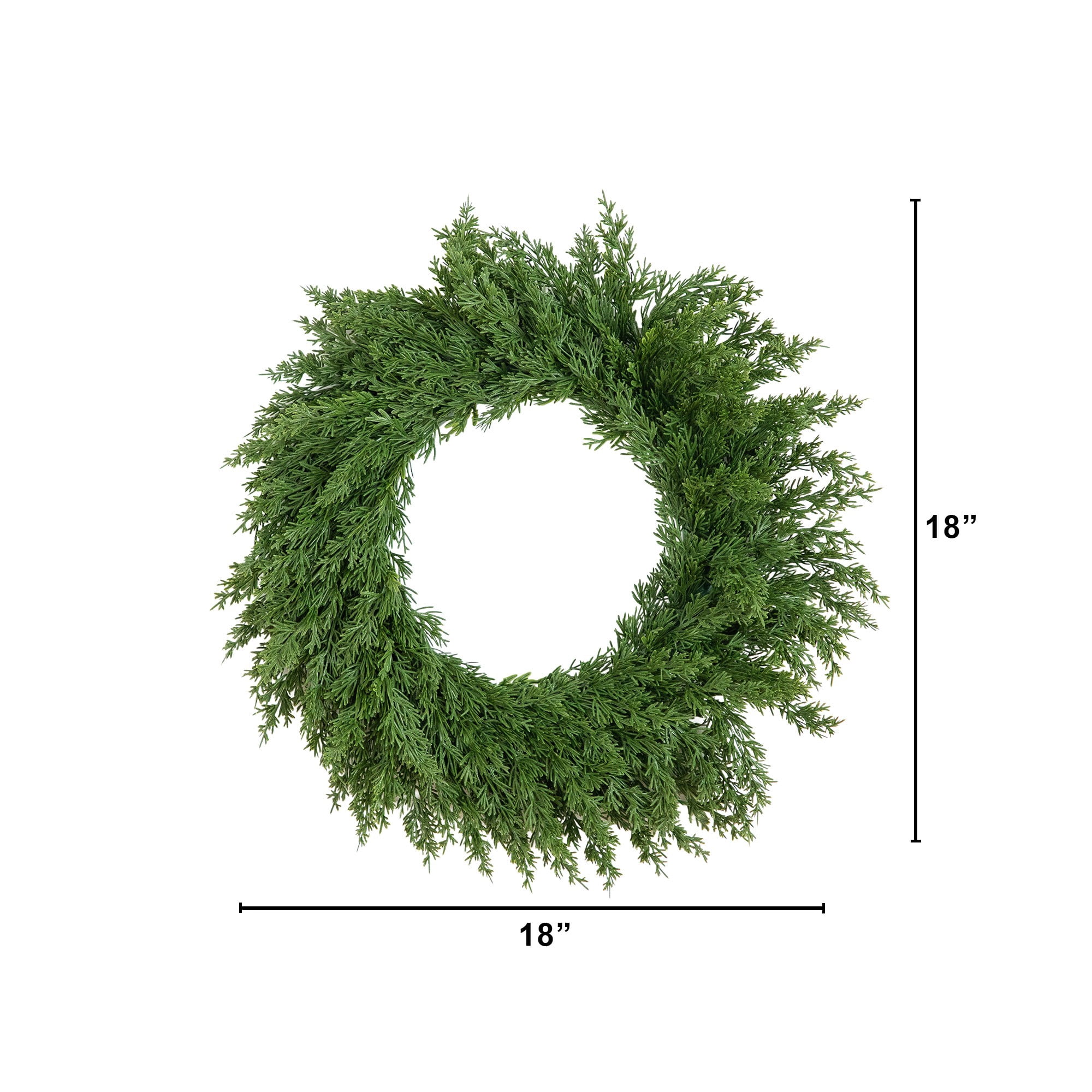 18in. Artificial Real Touch Cedar Wreath