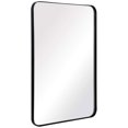 thumbnail image 1 of ANDY STAR 24 x 36 Inch Rectangular Hanging Metal Wall Mirror, Matte Black, 1 of 8