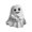 E, variant on Cute Single Halloween Tabletop Decor, Mini Friendly Ghost Figurine with Unique Expression, Modern Art Desktop Ornament for Halloween Party Indoor Home Decoration
