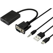 zdyCGTime VGA to HDMI Converter Adapter, Output 1080P VGA Male to HDMI Female Audio Video Cable Converter Adapter,