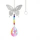 thumbnail image 1 of Atrapasueños de cristal de mariposa, máquina colgante de arcoíris de cristal para decoración de ventana, hogar y jardín, 1 of 5