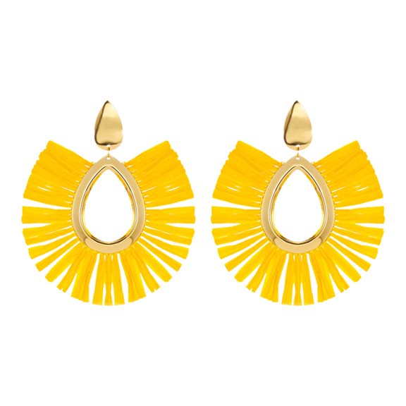 CILENON Jewelry The Latest European Style Simple Fashion Is Suitable For Women'S Party Jewelry Earrings (Yellow,One Size)