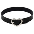thumbnail image 1 of Nuevo collar de moda para cosplay Harajuku, punk rock, gótico, sexy, de cuero PU, con forma de corazón y pinchos redondos, gargantilla, accesorios para el cuerpo, 1 of 4