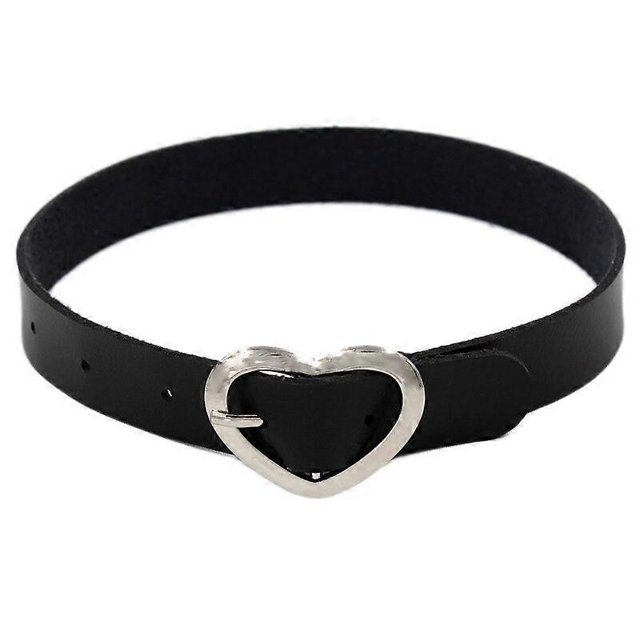 Nuevo collar de moda para cosplay Harajuku, punk rock, gótico, sexy, de cuero PU, con forma de corazón y pinchos redondos, gargantilla, accesorios para el cuerpo