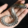 thumbnail image 3 of ZenCart Men Bracelet Vintage Hip Hop 3D Snake Bracelet Symbolizes Good Luck Prosperity New Year Birthday Wedding Gift Bangle, 3 of 7