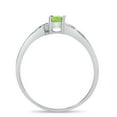 thumbnail image 5 of 10k White Gold Oval Peridot And Diamond Ring, 5 of 6