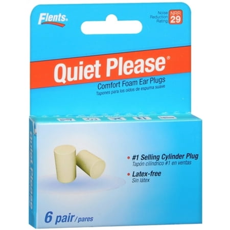 Flents Quiet! Please Foam Ear Plugs 6 Pairs (Pack of 3)