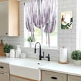 thumbnail image 5 of Purple Vintage Tie Up Curtains 45 Inches Long, Kitchen Window Curtains Over Sink, Striped Painting Retro Abstract Art Small Window Curtains Shade Balloon Curtains Valances for Bedroom/Cafe 34"x45", 5 of 8