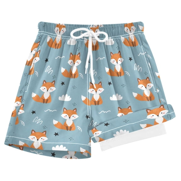 joogoo Cartoon Fox Boys Swim Trunks Beach Swimsuit Shorts Boxer 8Y