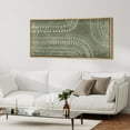 thumbnail image 2 of IDEA4WALL Extra Large Framed Canvas Print Wall Art Abstract Dot Matrix Canvas Art in Olive Tones Fine Art Contemporary Graffiti Wall Decor Oversized Artwork Relax/Calm for Living Room - 60"x30", 2 of 5