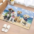 thumbnail image 3 of Puppy Beach Front Door Rugs 2x3 ft Watercolor Summer Dogs Beach Sky Ocean Small Rug for Entryway Non Slip Washable Bathroom Door Mat Absorbent Floor Mat for Indoor Entrance, 3 of 9