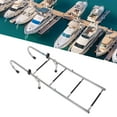 thumbnail image 1 of Boat Swim Ladder, Anti Slip Pedal Versatile 4 Steps Pontoon Boat Ladder with Hand Railing for Docks, 1 of 7