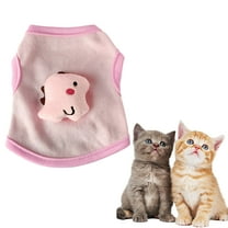TELOLY Kitten Clothes,Polyester Pet Costumes for 0.55-1.10 Lbs Kittens and Puppies,Dinosaur Cotton Breathable Cat Costumes for Cats Only,Pink,Xxs