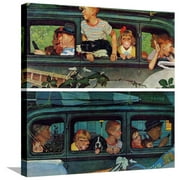 Art.com Outing or Coming and Going, August 30,1947 Stretched Canvas Print Wall Art by Norman Rockwell, 24" x 24"
