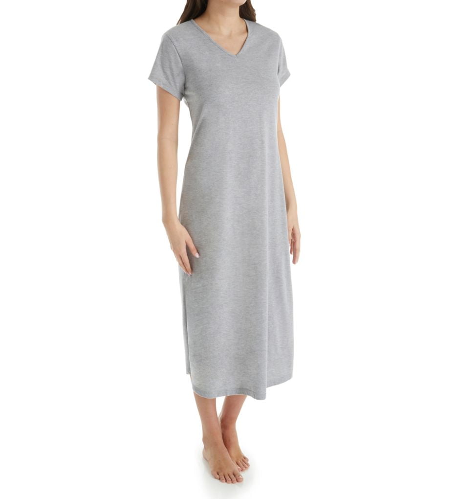 Women's KayAnna K10276 Long Nightgown (Heather Grey S) | Walmart Canada